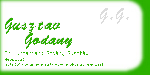 gusztav godany business card